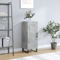 vidaXL Komoda betónovo sivá 34,5x34x90 cm spracované drevo