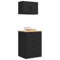 VidaXL Garážové skrine 2 ks Čierna kompozitné drevo
