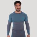 Bezšvové tričko s dlhým rukávom OG1 Grey/Blue - GymBeam, veľkosť L