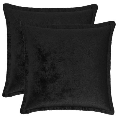 vidaXL Poťah na podložku 2 ks HOUTEN Čierna 50 x 50 cm Flanel
