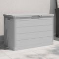 vidaXL Vonkajší box na vankúše sivý 77,5x44,5x53 cm polypropylén