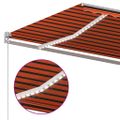 vidaXL Ručne zaťahovacia markíza s LED 450x300 cm oranžovo-hnedá