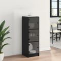 vidaXL Highboard Čierny dub 35 x 37 x 109 cm Kompozitné drevo