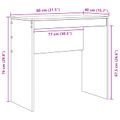 vidaXL Stôl Biela 80 x 40 x 76 cm