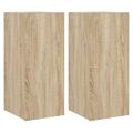 vidaXL TV nástenné skrinky s LED svetlami 2 ks dub sonoma 30,5x35x70cm