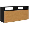 vidaXL Nízka skriňa so zásuvkou Čierny dub 87 x 27,5 x 43 cm