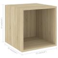 vidaXL 3-dielna súprava TV skriniek dub sonoma drevotrieska