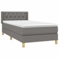 vidaXL Posteľný rám boxsping s matracom tmavosivý 80x200 cm látka