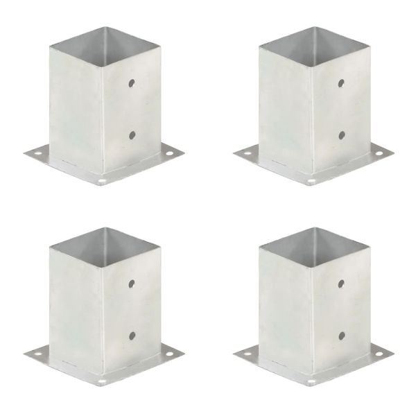 vidaXL Kotvy na stĺpiky 4 ks 101 mm galvanizovaný kov