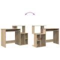 vidaXL Stôl Sonoma dub 120,5 x 44 x 88,5 cm Kompozitné drevo