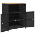 vidaXL Skrinkový Čierna 70 x 50 x 87 cm Polyester a Roly Rattan