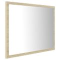 vidaXL LED kúpeľňové zrkadlo dubu sonoma 60x8,5x37 cm, akryl