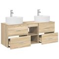 vidaXL Set kabinetov do kúpeľne 3 ks Dub sonoma 49,5 x 44,5 x 65 cm