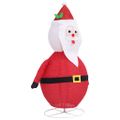 vidaXL Vianočná ozdoba figúrka Santa Claus LED luxusná látka 90 cm