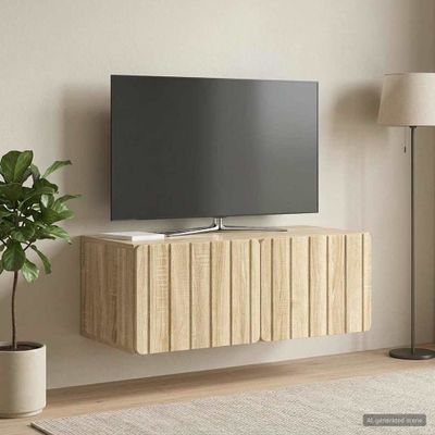 vidaXL Nástenná TV skrinka 78,5 x 41 x 30 cm Dub sonoma