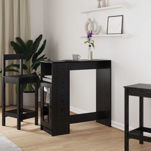 vidaXL Barový stôl Čierny dub 101 x 40 x 103,5 cm Kompozitné drevo