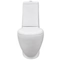 Biela keramická toaleta a bidet