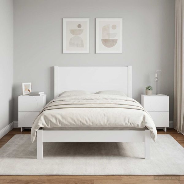 vidaXL Nočný stolík 2 ks Biela 33,5 x 34,5 x 50 cm Kompozitné drevo