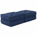vidaXL Modulová pohovka 2 ks Látka Indigo 140 x 70 x 36 cm