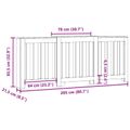 vidaXL Kryt radiátora Čierny dub 205 x 21,5 x 83,5 cm Kompozitné drevo