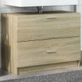 vidaXL Skrinka pod umývadlo dub sonoma 78x37x59 cm kompozitné drevo