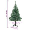 vidaXL Umelý vianočný stromček s vločkami snehu zelený 150 cm