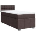 vidaXL Boxspring posteľ s matracom tmavohnedá 100x200 cm látka