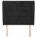 vidaXL Čelo postele so záhybmi čierne 83x23x118/128 cm zamat