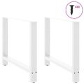 vidaXL Nohy k jedálenskému stolu, biele, 2 ks, 100 x (72-73) cm, oceľové