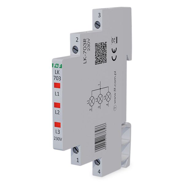 Trojfázová signalizácia F&F LK-703R/230V na DIN lištu