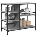 vidaXL Kuchynský vozík sivý sonoma 100x45x89,5 cm kompozitné drevo