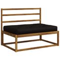 vidaXL Vankúš na paletu VIANEN 100% polyester Čierna 120 x 60 x 12 cm