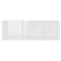 vidaXL TV skrinky 2 ks vysokolesklé biele 107x35x37 cm drevotrieska