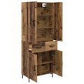 vidaXL Highboard Staré drevo 69,5 x 34 x 180 cm Kompozitné drevo