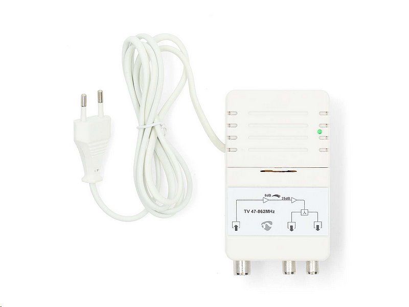 NEDIS SAMP42222WT domovní zesilovač (1x vstup, 2x výstup)