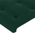vidaXL Čelo postele tmavozelené 100x5x118/128 cm zamatové