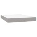 vidaXL Matrac s taštičkovými pružinami stredná tvrdosť bledosivý 140x200x20 cm látka