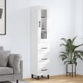 vidaXL Vysoká skrinka biela 34,5x34x180 cm spracované drevo