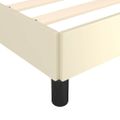 vidaXL Posteľný rám s čelom krémový 140x190 cm umelá koža
