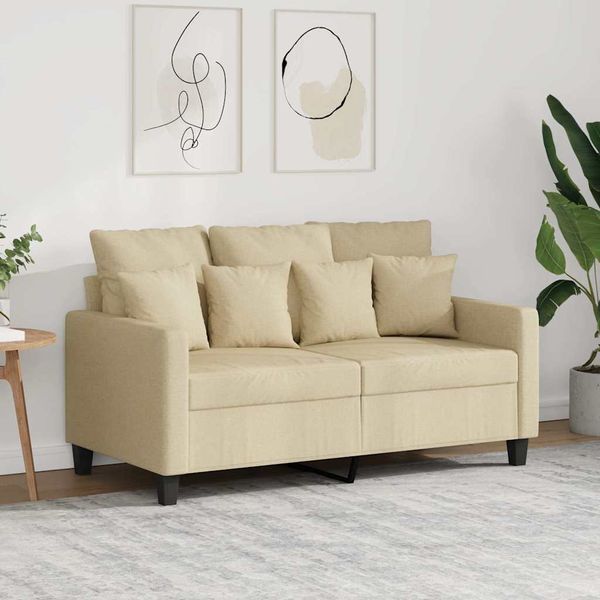 vidaXL 2-miestna pohovka krémová 120 cm látka