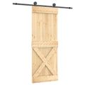 vidaXL Posuvné dvere 80 x 210 cm Masívne borovicové drevo (neupravené)