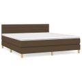 vidaXL Boxspring posteľ s matracom tmavohnedá 160x200 cm látka
