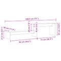vidaXL Zostava TV skriniek 180,5 x 30 x 43 cm Staré drevo