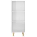 vidaXL Komoda lesklá biela 34,5x32,5x90 cm spracované drevo