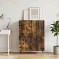 vidaXL Servírovacia skriňa Dymový dub 66 x 34,5 x 89,5 cm