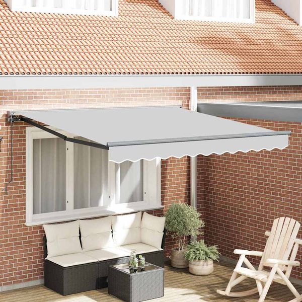 vidaXL Rám markízy Nastaviteľná Antracit 3,5 x 2,5 m Oceľ