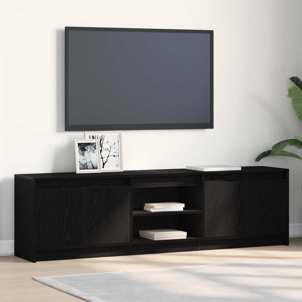 vidaXL TV jednotky 2 pcs Čierna 180 x 34 x 50 cm Kompozitné drevo
