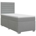 vidaXL Posteľ boxspring s matracom Svetlosivá 80 x 200 cm Látka