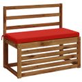 vidaXL Vankúš na lavičku SOEST 100% polyester Červená 80 x 40 x 5 cm