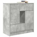 vidaXL Komoda so zásuvkami a dvierkami, betónová sivá 70,5x34x74,5 cm